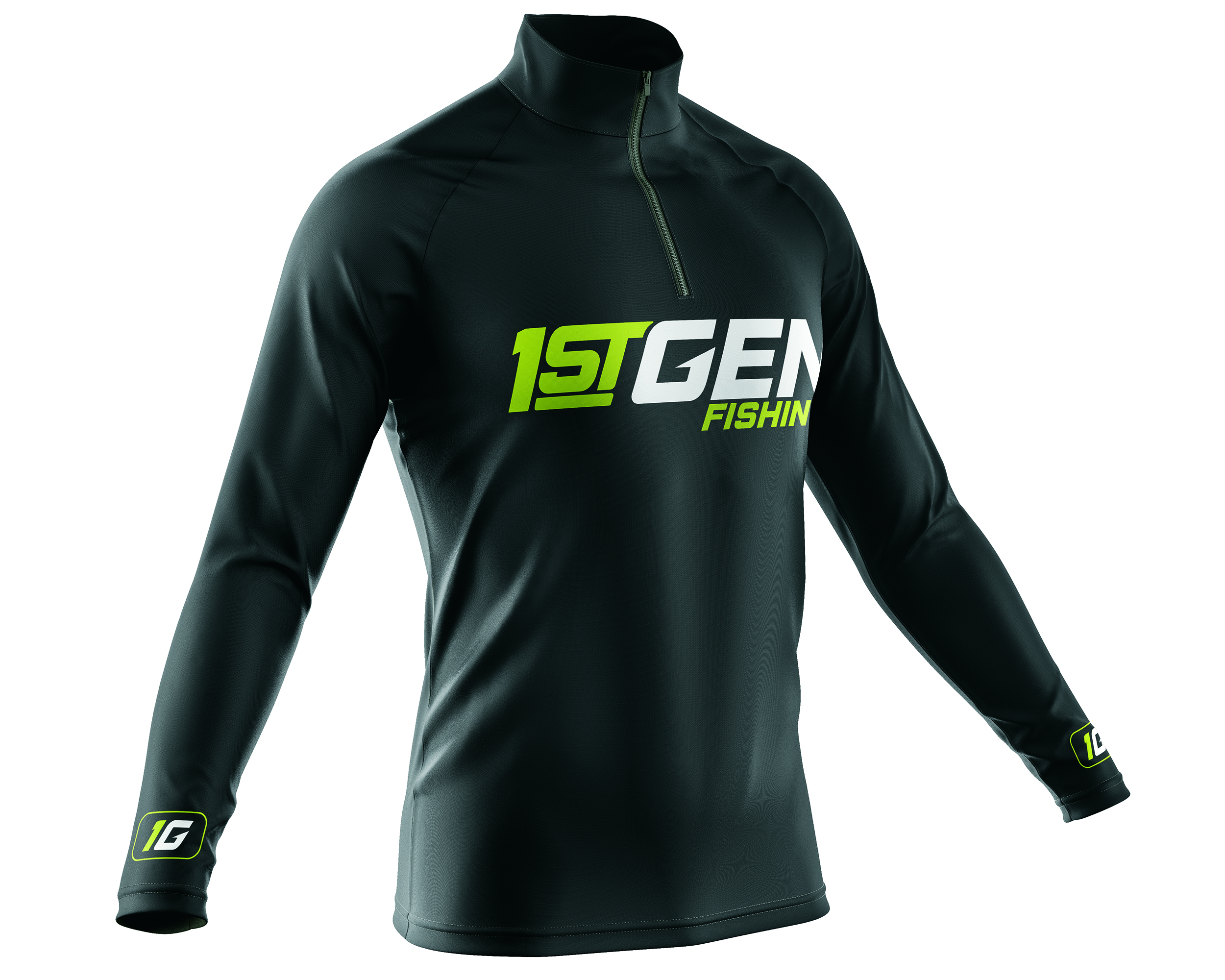Black Zippered Jersey - 1st Gen Fishing